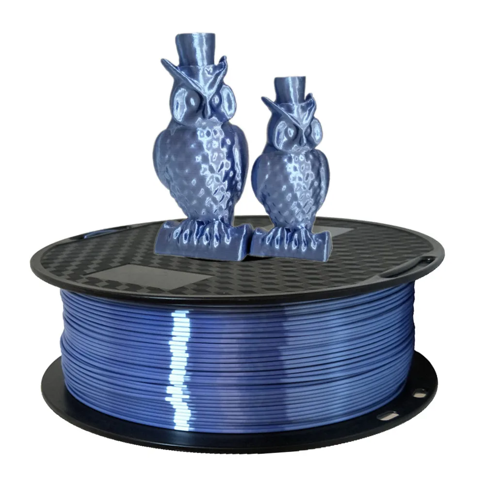 Silk Silver Blue США, Испания, Китай, склад, 1,75 мм, 1 кг, шелк, металл, как PLA нить для FDM 3d принтера, расходные материалы, ручка, материал, материалы для печати - Цвет: Silk Silver Blue