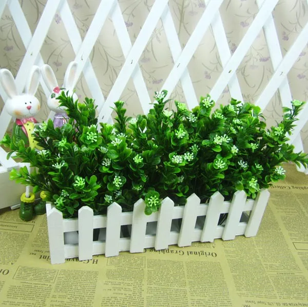 Зеленый искусственные растения поддельные Цветочные Пластик шелковые цветы