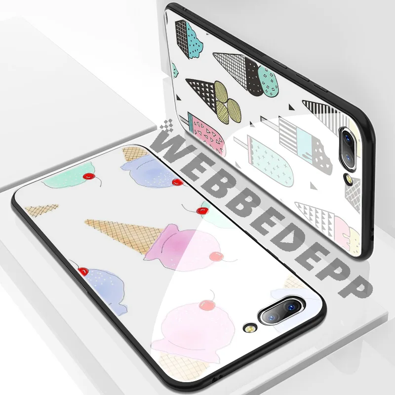 WEBBEDEPP чехол для мороженого из закаленного стекла Huawei Mate 20 P20 P10 P Smart 2019 2018 &amp Honor 10 9 8X
