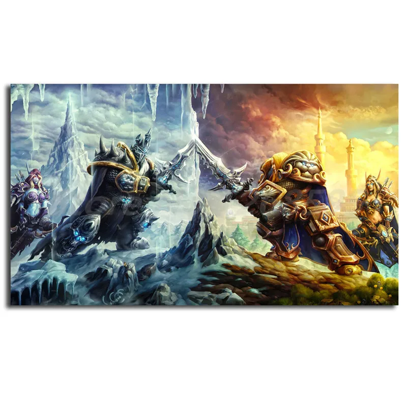 Джайна и Артас &quotHeroes Of The Storm&quot военных кораблей обои художественный холст