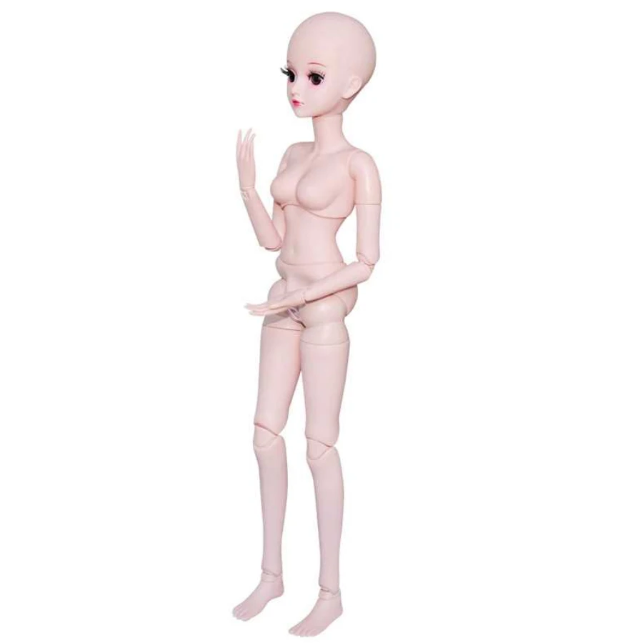 60 см BJD Naked Baby Body 19 Joint Real Eye Подвижная кукла обнаженная модель детская