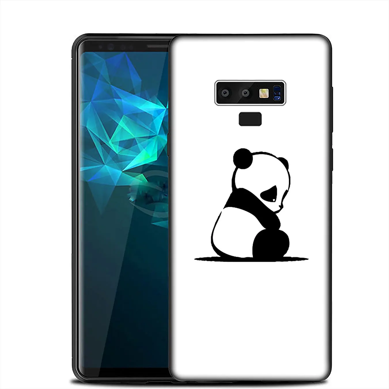 IYICAO cute panda Novelty Soft Silicone Case for Samsung Galaxy A6 A9 A8 A7 2018 A3 A5 2016 2017 Note 9 8 10 Plus Lite |