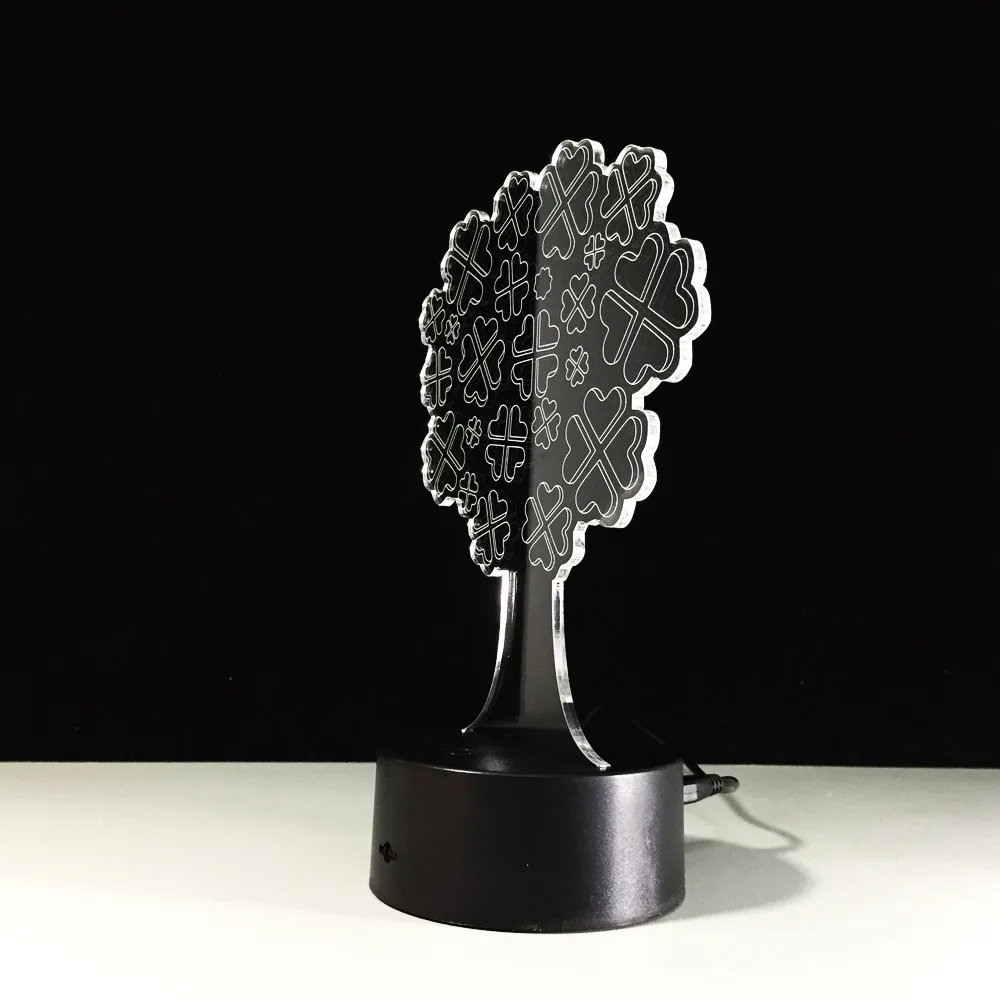 3D лампа 7 цветов Lucky Tree Touch Led USB Настольная Lampara лампе светодиодный ночник для детей
