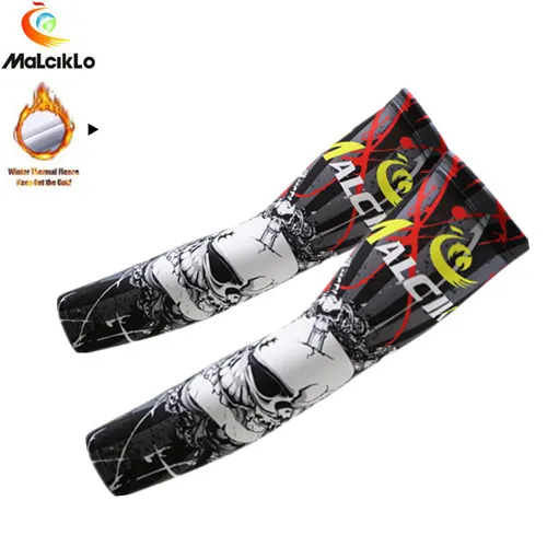 Arm Warmers A005 Malciklo Зимние гетры для бега и велоспорта, флисовая подкладка/велосипедные гетры, велосипедные Зимние гетры - Цвет: Arm Warmers A005