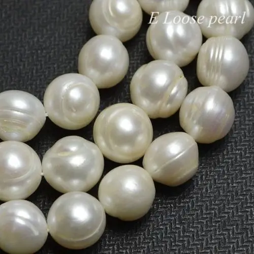 wholesale Natural White Freshwater Pearl Thread Round Potato pearl loose Beads 10.5-11.5mm 15&quot | Украшения и аксессуары