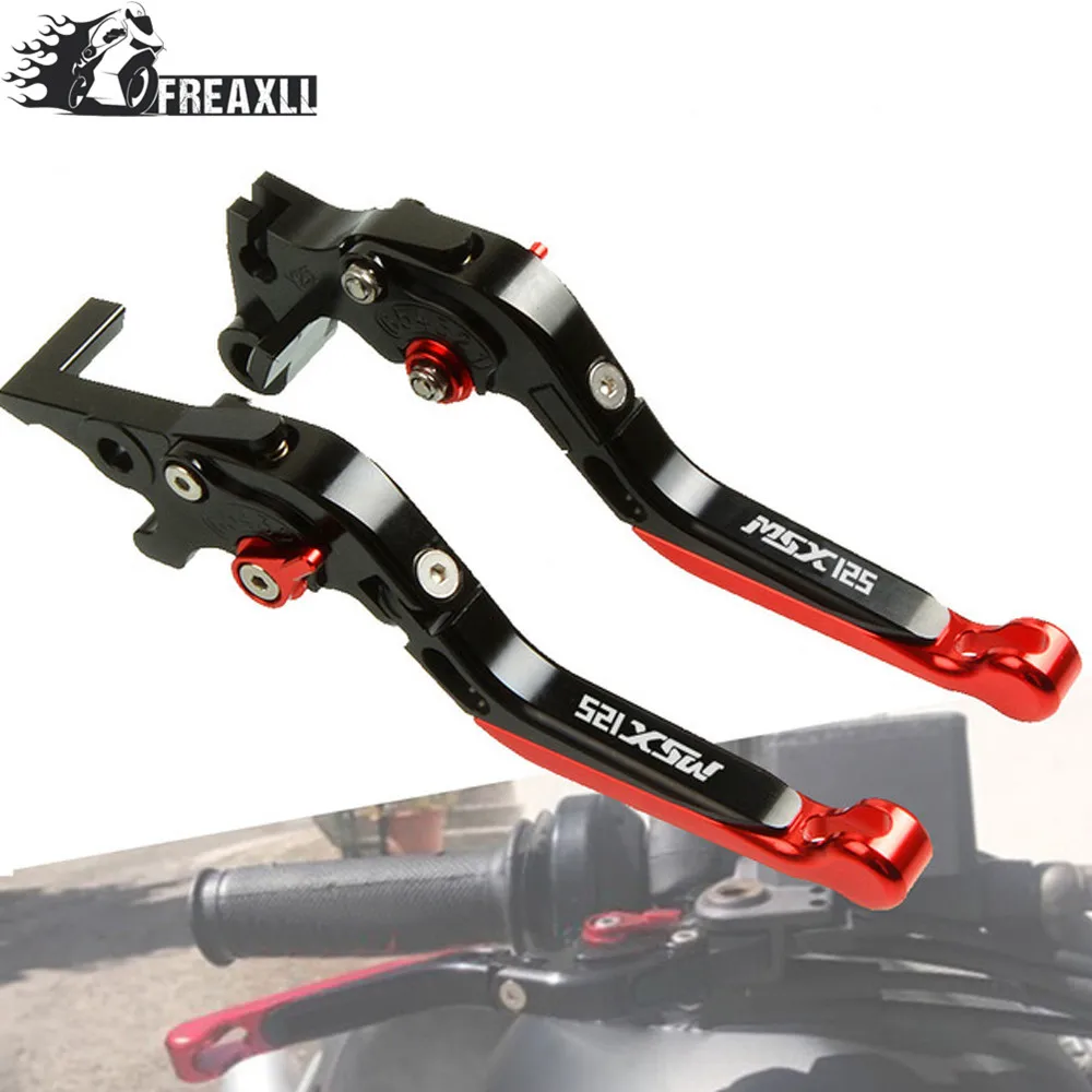 

CNC Aluminum Motorcycle Handlebar Grip Brake Clutch Levers Adjustable Folding Extendable For Honda MSX125 MSX 125 2014-2016 2017