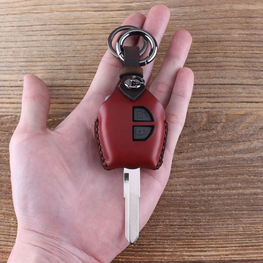 KEYYOU кожаный 2 чехол для ключей с кнопками SUZUKI SX4 Swift Grand Vitara Liana аксессуары |