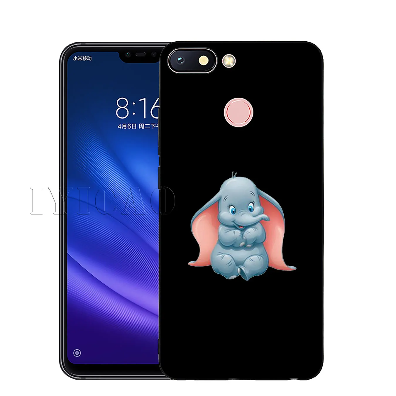 IYICAO Dumbo Cute elephant Soft Silicone Phone Case for Xiaomi Mi 10 9 9T CC9 CC9E 8 SE A3 Pro A1 A2 Lite 6 pocophone f1 |