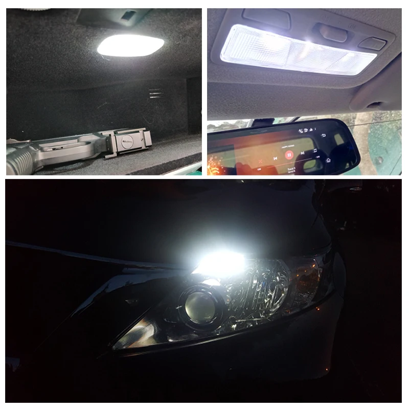 2 шт. автомобильные лампочки T10 LED W5W 194 12V Белый Кристалл синий 5050 6 SMD Автомобильные