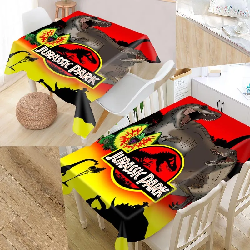 9 Jurassic Park Custom Table Cloth Oxford Print Rectangular Waterproof Oilproof Table Cover Square Wedding Tablecloth P - Цвет: 9