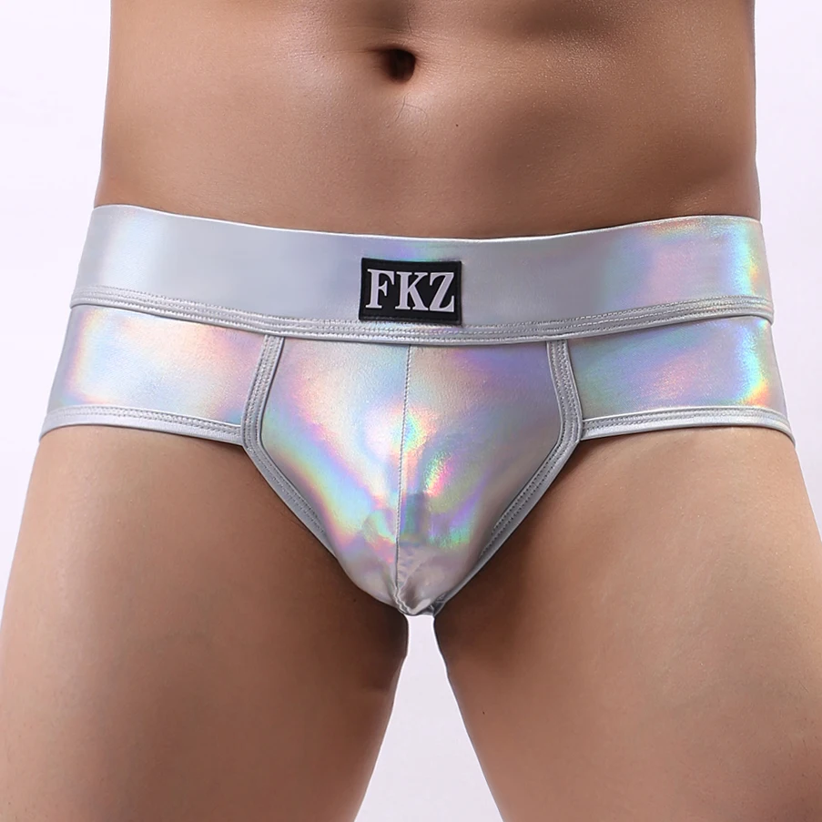 

Трусы мужские с низкой посадкой, пикантное нижнее белье с U-образной посадкой, из искусственной кожи трусы для геев, вечеринок, Клубные плавк...