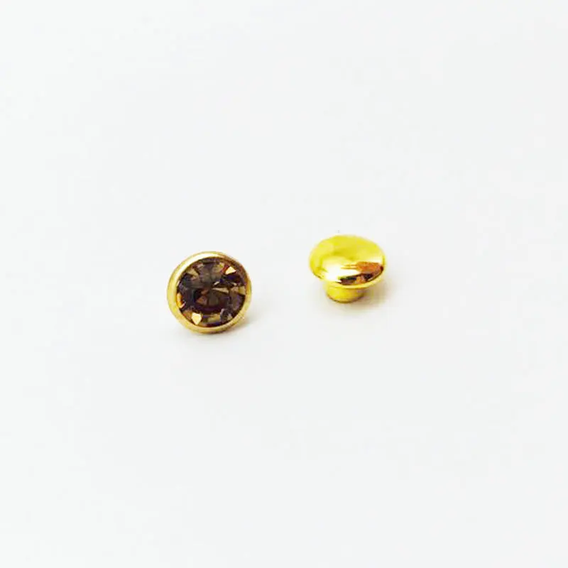 Gold 40 шт./упак. 6 мм имитация заклепки с алмазами ручной работы DIY аксессуары для одежды шляпа сумка художественная декорация заклепки дрель ногтей жемчужные заклепки - Color: Gold
