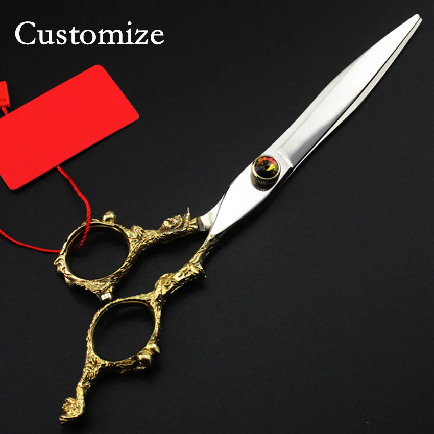 

Customize Upscale 440c Monkey 7 inch shears dog grooming cutting hair scissors Pet barber clipper scissor hairdressing scissors