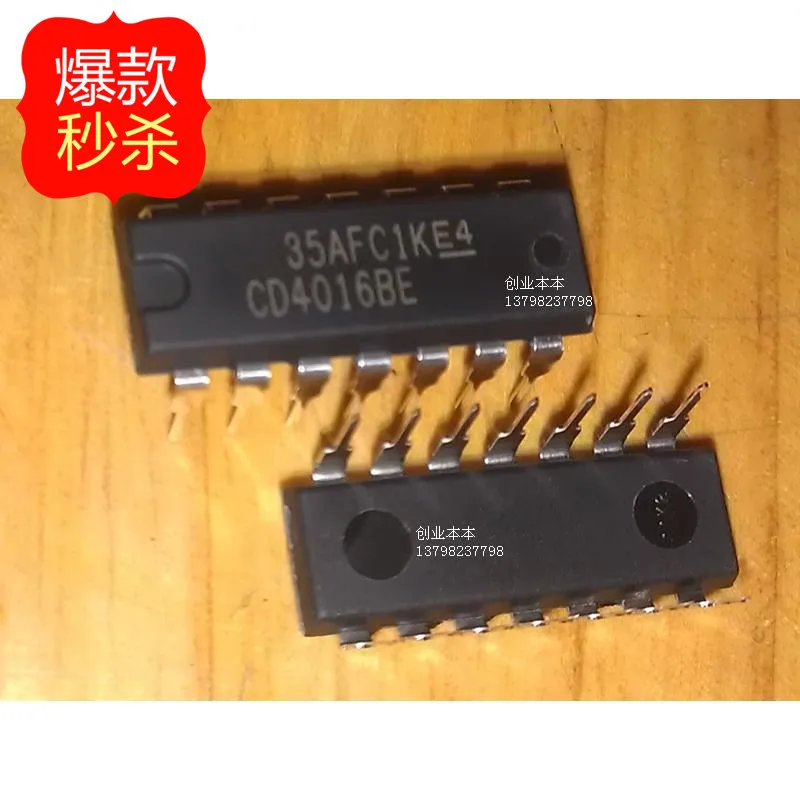 10 шт. Новый логический чип CD4016 CD4016BE CD4016BCN DIP14|Интегральные схемы| |