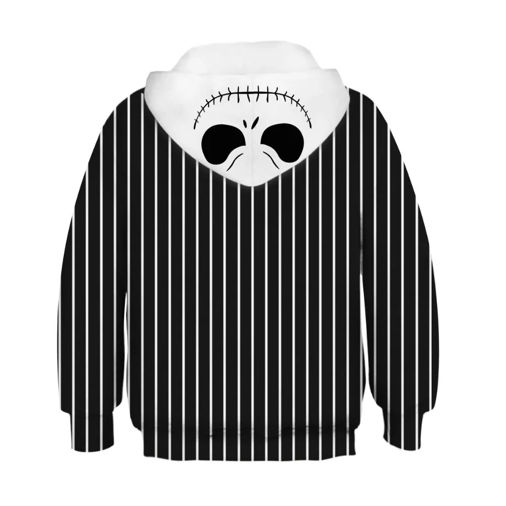 CostumeBuy/Детские толстовки с капюшоном на молнии кошмаром перед Рождеством куртка в