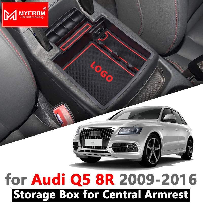 Подлокотник для хранения Audi Q5 8R 2009 2016 MK1 органайзер складирования и поддержания