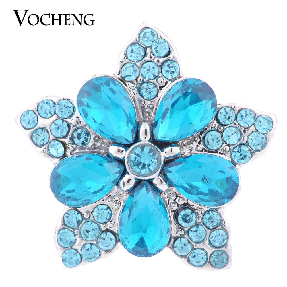 

10PCS/Lot Wholesale Vocheng Ginger Snap 18mm Five-pointed Star Flower 4 Colors Glam Charms Vn-1151*10