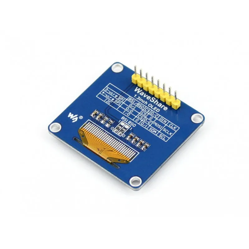 Модуль Waveshare 10 шт./лот 1.3 дюйма OLED (B) ЖК-Дисплей LED SH1106 128*64 SPI I2C интерфейсы