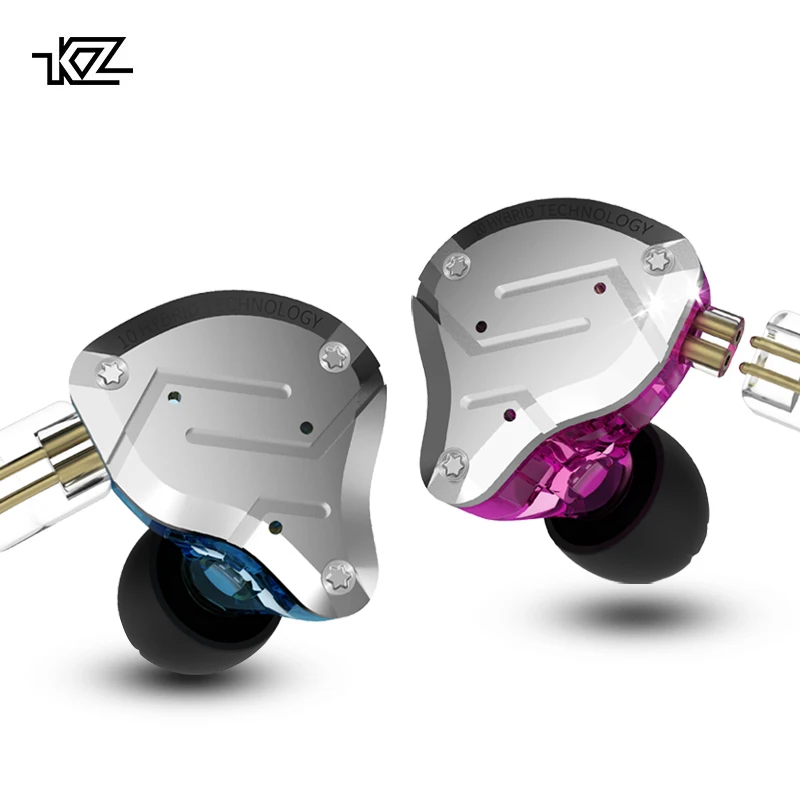KZ ZS10 Pro 4BA + 1DD гибридные наушники-вкладыши DJ Металлическая гарнитура Super Bass Hifi