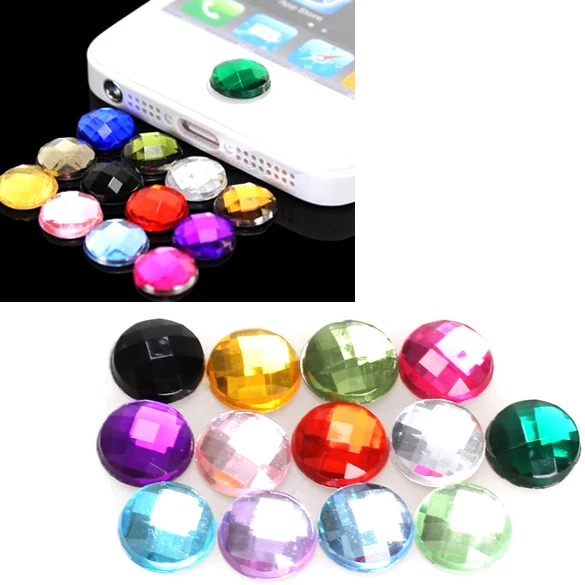 10 шт. Горный Хрусталь Bling Главная Кнопка Наклейки для Apple iPod iPhone 3GS 4 Г 4S 5 DY-fly |
