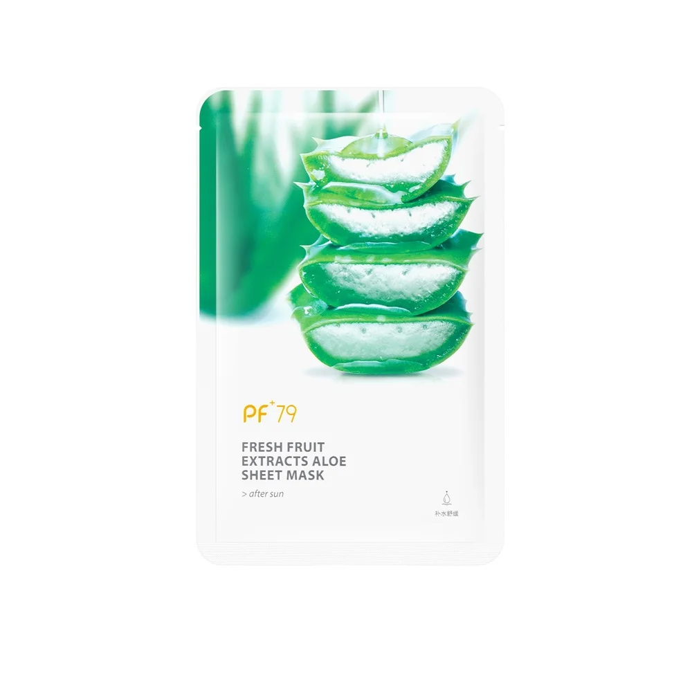aloe PF79 уход за кожей шесть фруктов маска для лица масло ши мангостин черника гранат киви Фрукты алоэ лист маска для лица - Цвет: aloe