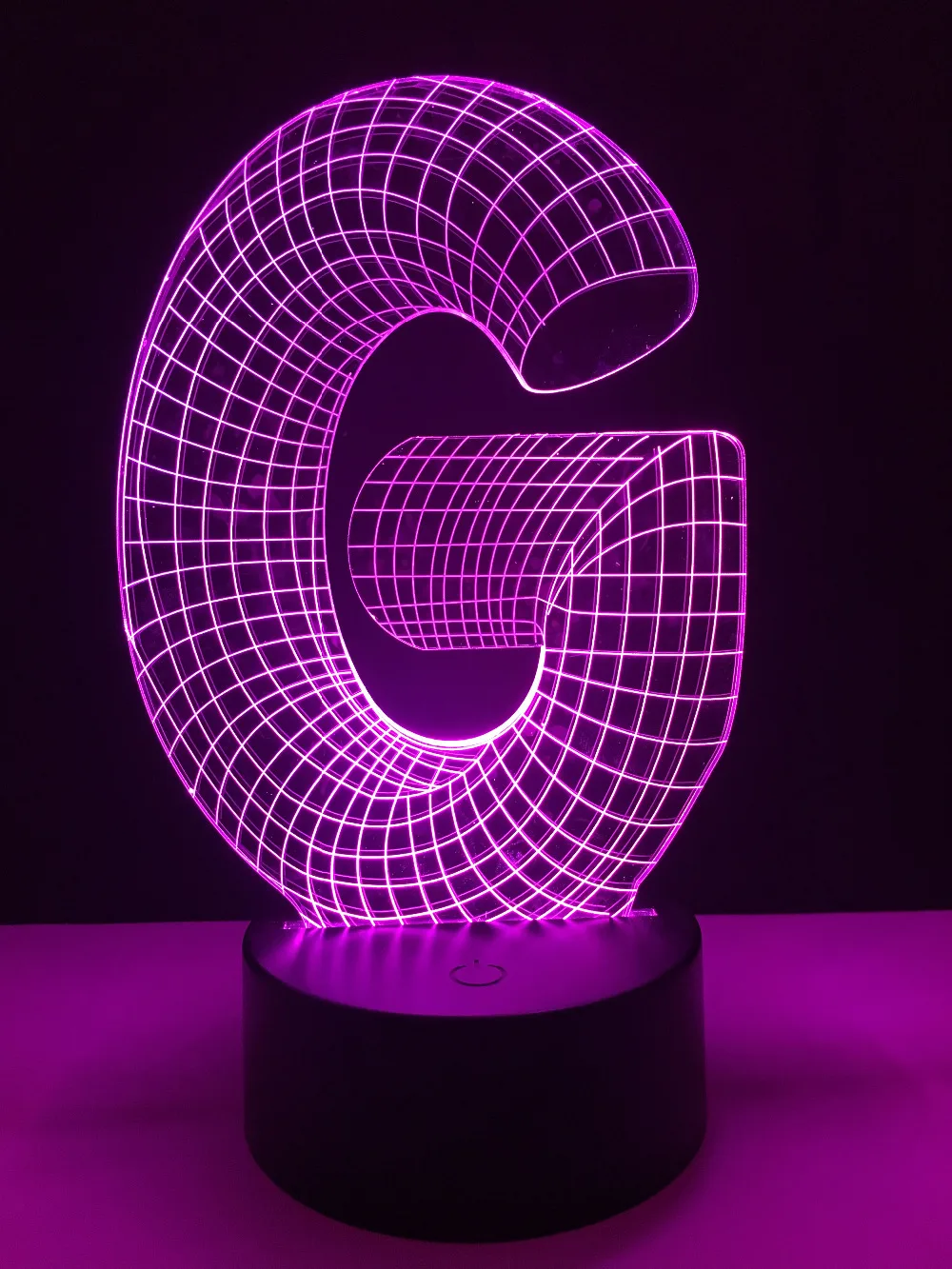 Luminaria 3D Светодиодная Буква G лампа иллюзия 7 цветов затемнение градиент RGB Ночной
