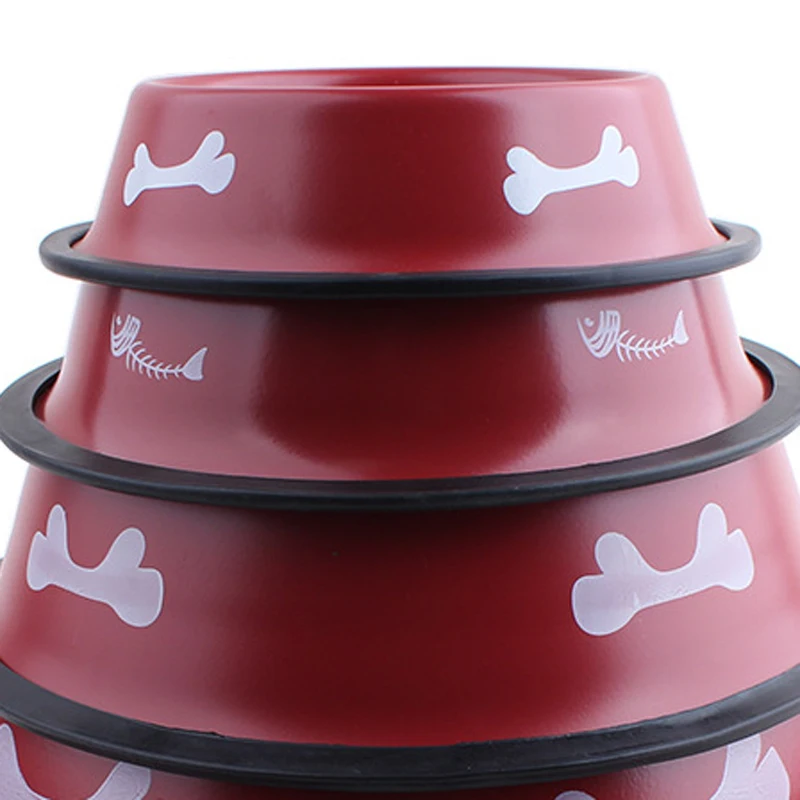 2 шт./лот кормушки для домашних животных миска воды из нержавеющей стали костяные