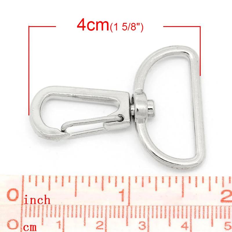 8 сезонов вертлюжные застежки для брелока серебристого цвета 4 1x3 1 см 20 шт. (B29863)|clasp
