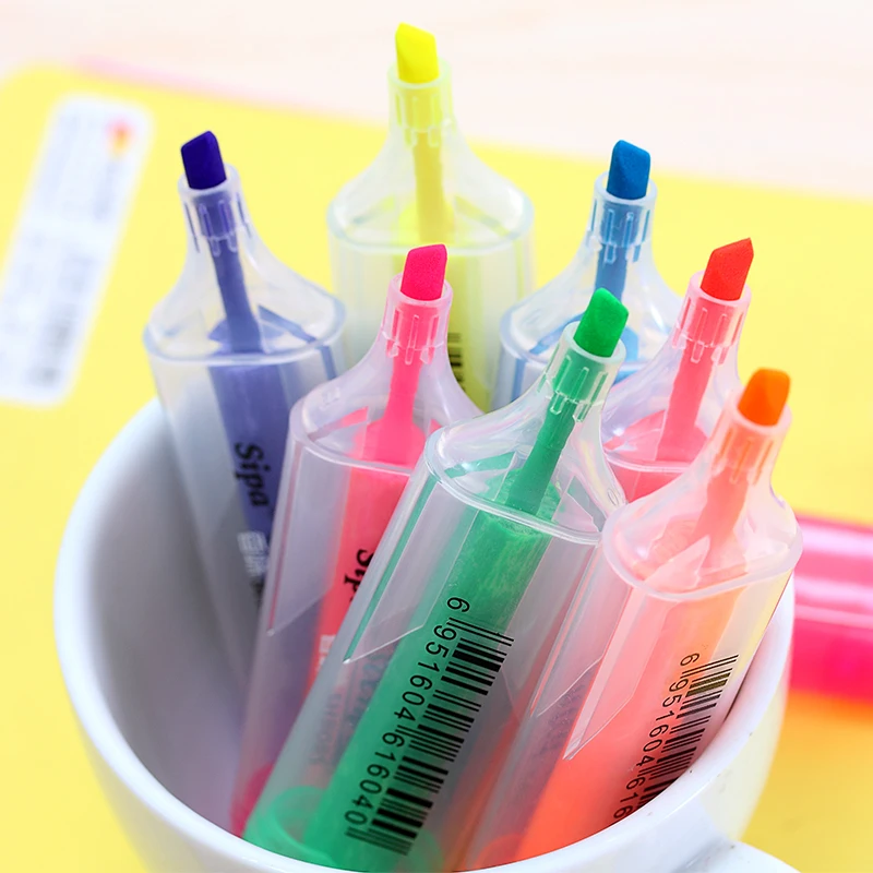 7 видов цветов/лот креативные флуоресцентные разноцветные конфеты ручкой