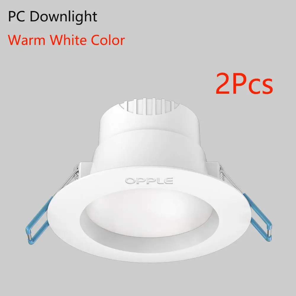 Warm white 2Pcs Xiaomi Opple светодиодный светильник 3 Вт угол 120 градусов светильник ing белый светильник и теплый потолочный встраиваемый светильник для дома и офиса - Цвет: Warm white 2Pcs