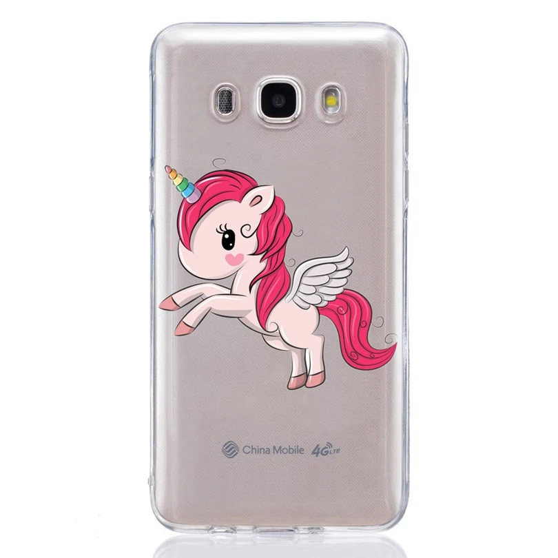 Для Samsung Galaxy A3 A5 2016 2017 prime J1 J2 J3 J5 J7 TPU цветной мягкий чехол с единорогом Fundas C319 |