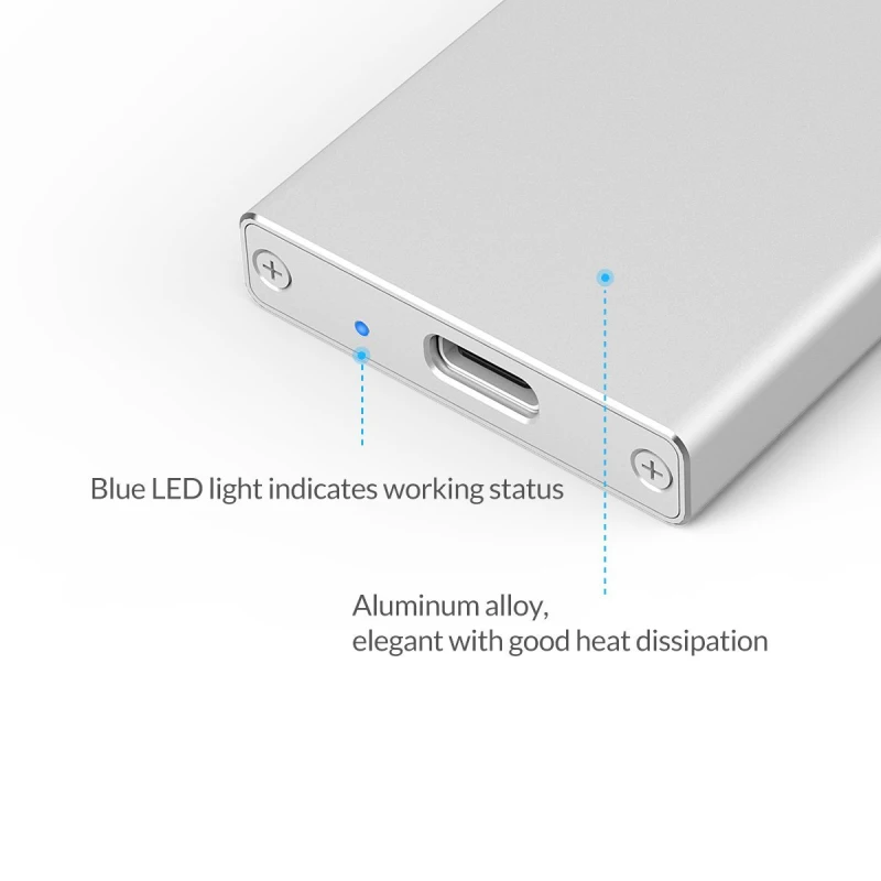 Корпус для жесткого диска ORICO type C Gen1 to mSATA 3 0 корпус USB3.1 1 8 дюймового SSD [Поддержка