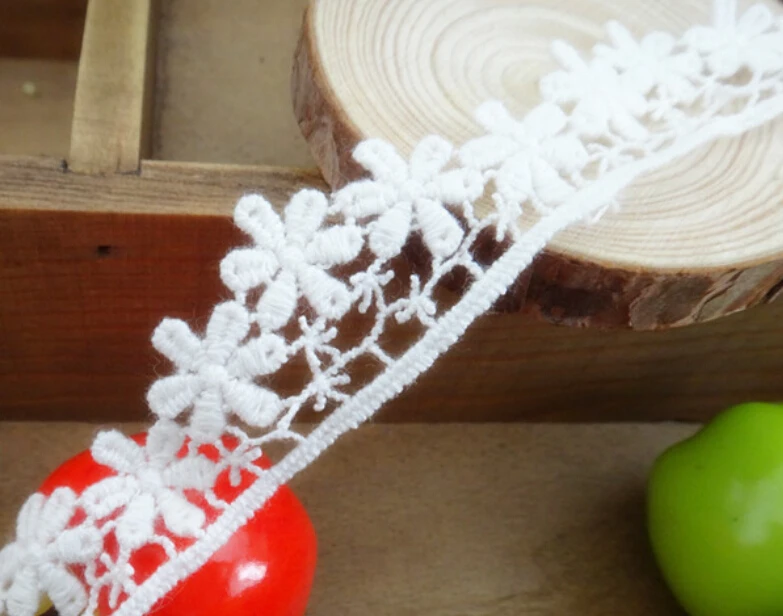 

10 yard/lot width 2.5cm 0.98" white cotton lace trim ribbon 1023349L4K320
