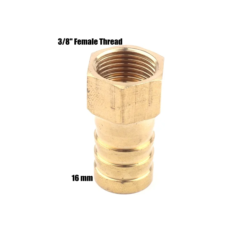 3l8 Female-16mm 2 шт./лот 1/" 2/8" 3/" Женский 4-16 мм Pagods латунные соединители для орошения водяной шланг соединитель для труб газовые мягкие трубки медные соединения - Цвет: 3l8 Female-16mm