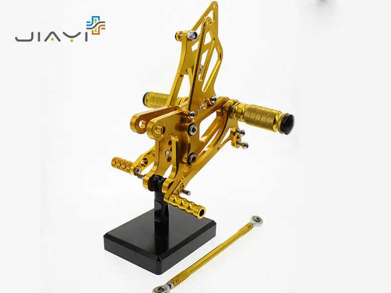 CNC Billet Adjustable Rearset Foot Pegs Pedals Rest Rear set Racing For Kawasaki Ninja ZX9R ZX 9R 9 R 1998-2003 99 00 01 02 Gold |