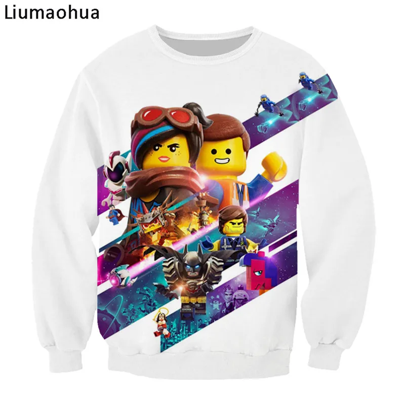 Liumaohua новинка 3D принт мультфильм аниме Лего фильм футболка/Толстовка/толстовка