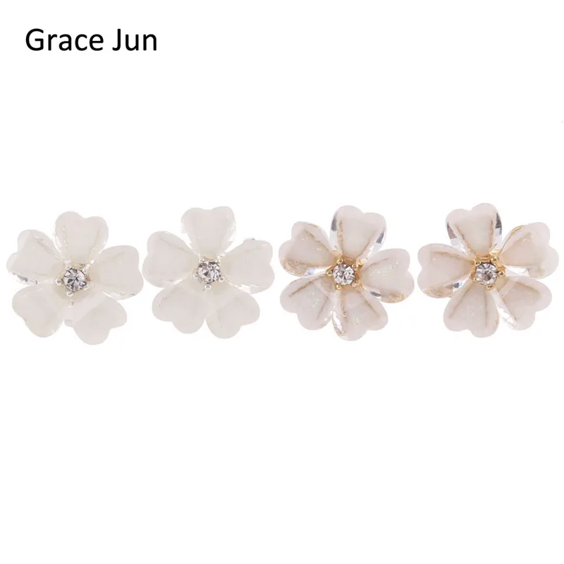 Бренд Grace Jun(TM) высококачественные серьги в форме клевера без пирсинга 2 цвета |