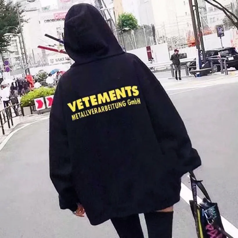 Мужские и женские толстовки Vetement femme пуловер в стиле хип хоп с буквенным принтом