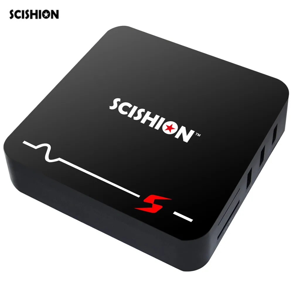 SCISHION Модель S Smart ТВ Ящик Голосовой удаленного RK3229 Android 8 1 2 ГБ 16 2.4g WiFi 100 Мбит/с