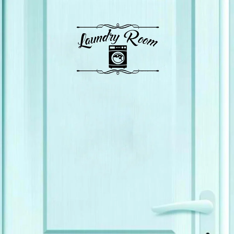 Креативная виниловая настенная наклейка для стирки в стиле химчистки