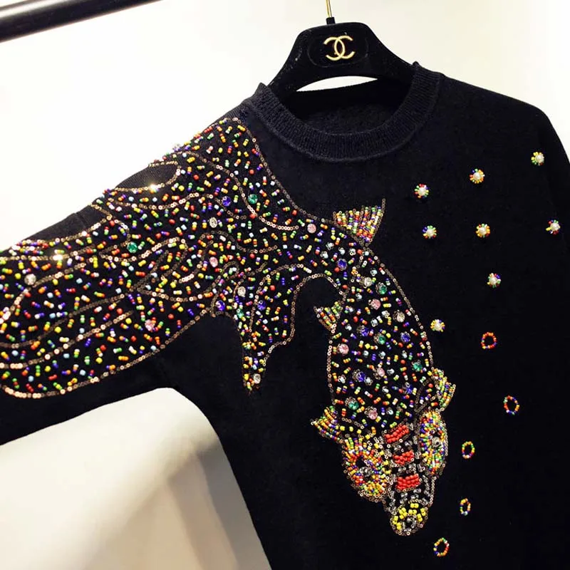 2019 осенний женский брендовый Дизайнерский Модный уличный новый свитер пуловер с