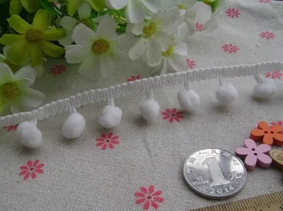 Разноцветные помпоны бахрома отделка прямой шар кружево 2 см ширина 1 диаметр