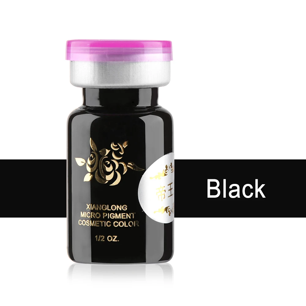 Black 1 бутылка, карандаш для бровей, губ, тату, чернила, эмульсии, полуперманентный Макияж Бровей, прочный пигмент, микроблейдинг, инструмент для красоты, принадлежности - Цвет: Black
