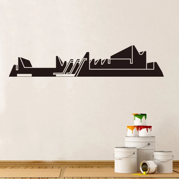 

Auditorium And Convention Centre Zaragoza Skyline Globe Earth Country Wall Vinyl Sticker Custom Made Home Decoration Waterproof