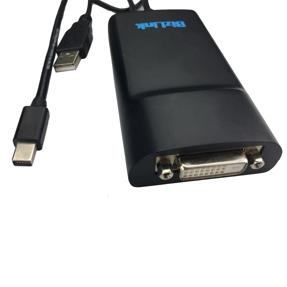 Активный двухканальный кабель Mini DisplayPort для DVI с USB блоком питания до 1600X2560 |