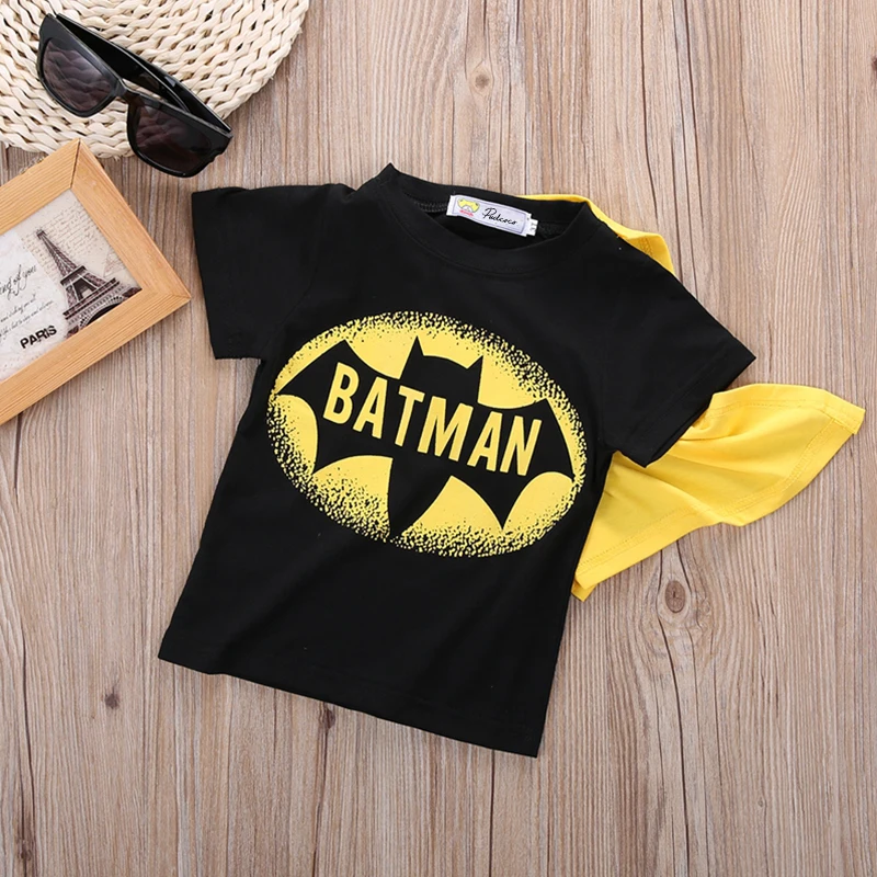 2017 г. Футболка для маленьких мальчиков с суперменом и Бэтменом Детская футболка