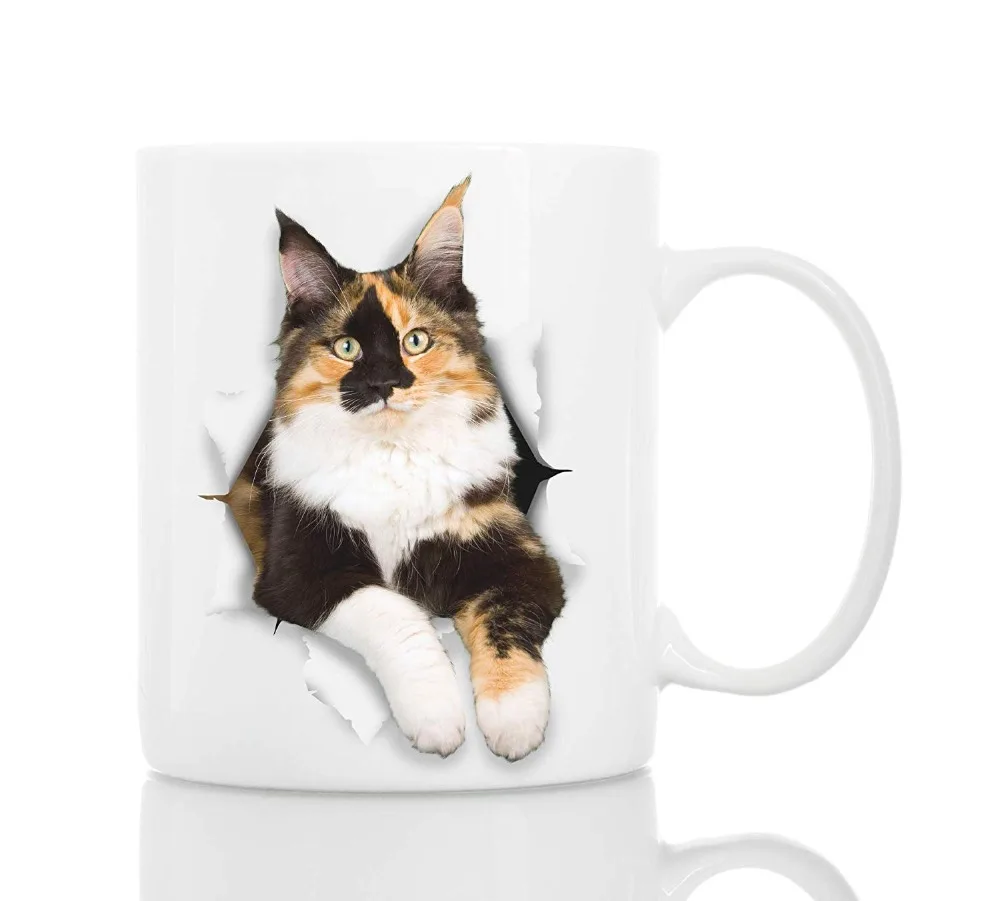 

Calico Cat Coffee Mug Ceramic 11oz Funny Coffee Mug Perfect Cat Lover Gift | Cute Novelty Coffee Mug Present Great Birthday or C