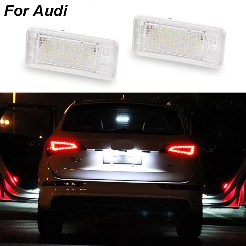 Светодиодная лампа для номерного знака 18 SMD 3 Вт белая Audi A4 A6 C6 Rs4 Rs6 Q7 A3 S3 S4 B6 B7 S6 A8 S8 1