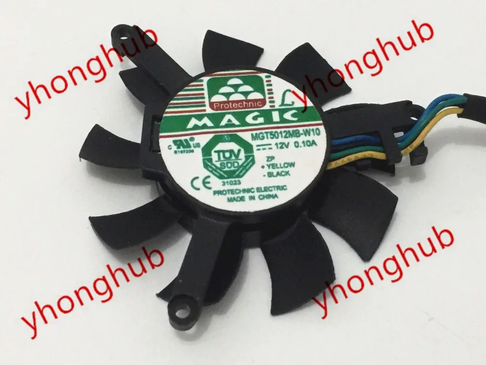 MAGIC MGT5012MB-W10 DC 12V 0.10A 46X46X10mm Вентилятор охлаждения сервера