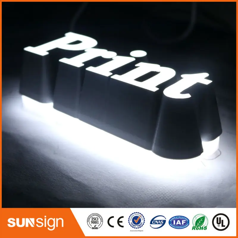 3D двухстороннее акриловое с подсветкой мини подсветка Букв uber light up|letter sign|led letters
